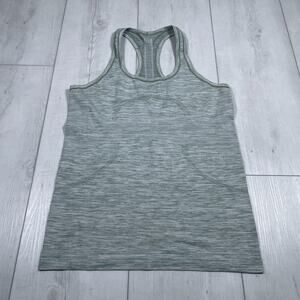 Lululemon 10 Swiftly Tech Tank Top Racerback Heather Desert Olive Green Workout